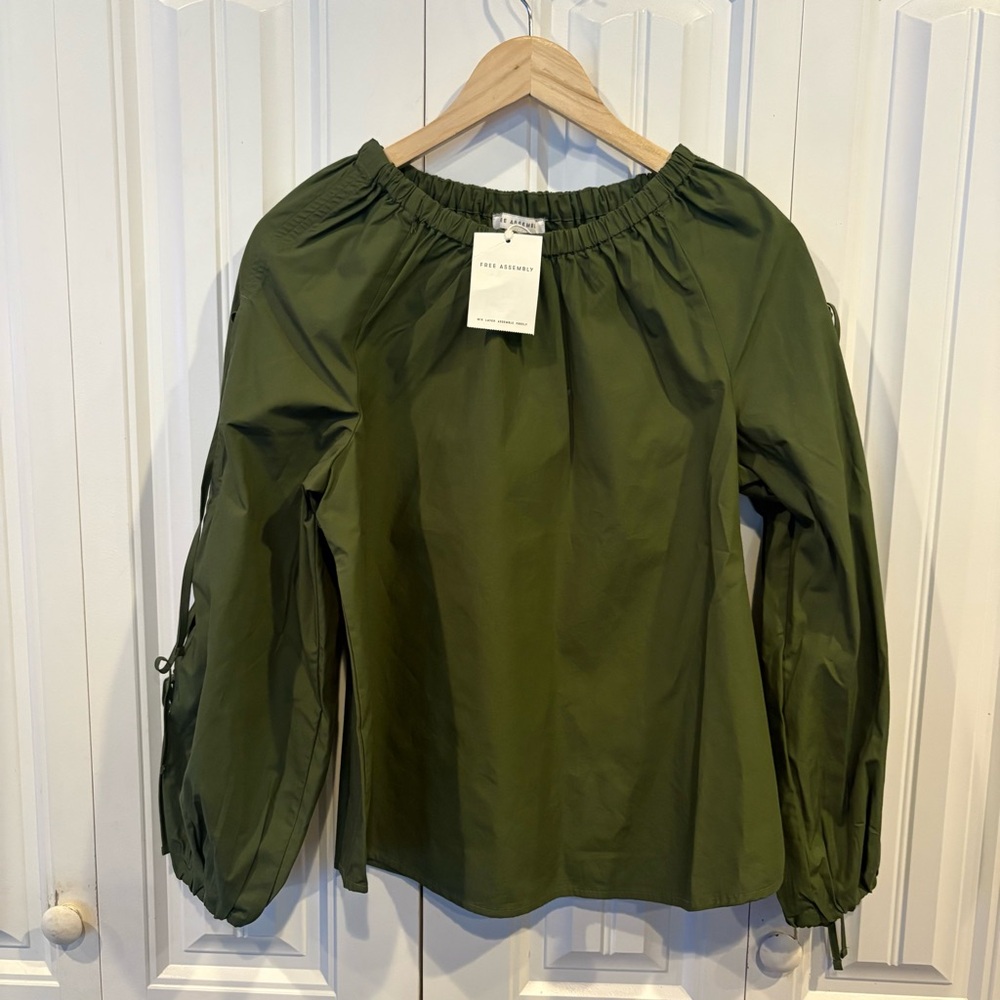 Free Assembly‎ Green Tie sleeve Top Size XS